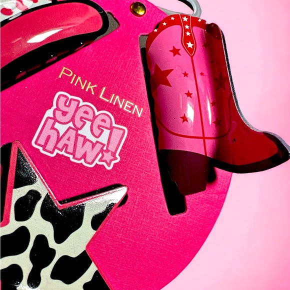 Pink Linen Yee Haw! 3-pc Hair clips - Picture 3 of 5